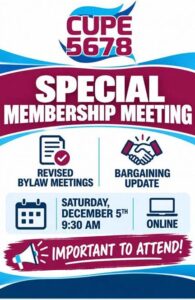 Special Membership Meeting
